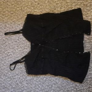 Vintage front close, corset look top